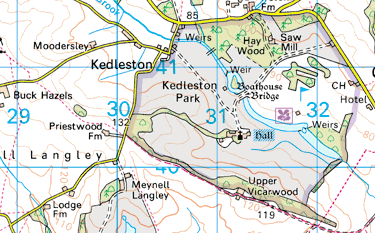 Kedleston map
