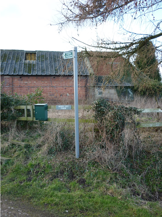 Photograph: 2010: New signpost on the other side of the road